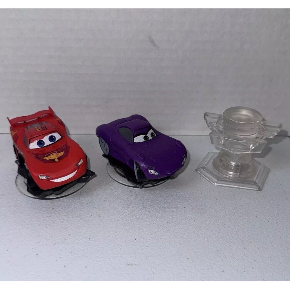Disney Infinity Cars 1.0 Figures Lightening McQueen‎ Holley Shiftwell Lot Of 3